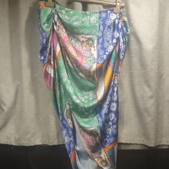 Multicolor Paisley Swim Cover-Up 1X - Picture 2 of 5